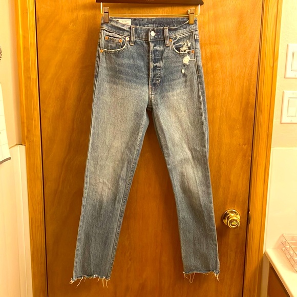 GAP Pants - Gap denim cheeky straight leg high rise jeans